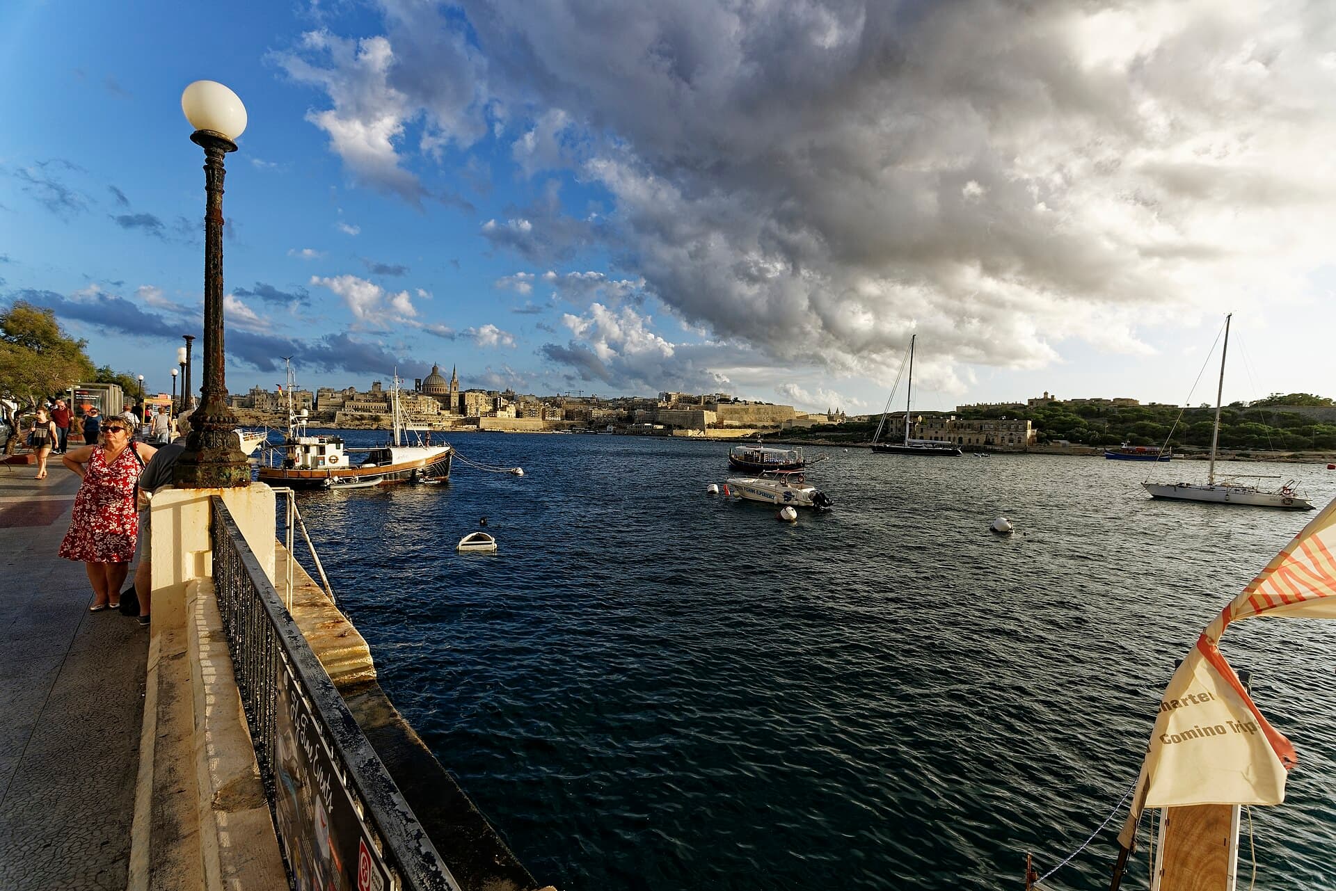 Sliema harbour waterfront promenade, Malta