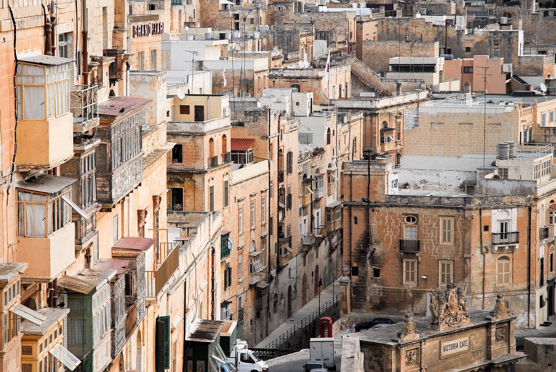 Valletta cityscape from the Mediterranean Sea, Malta