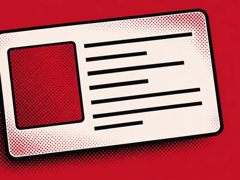 Poster illustration of a blank ID-style permit card